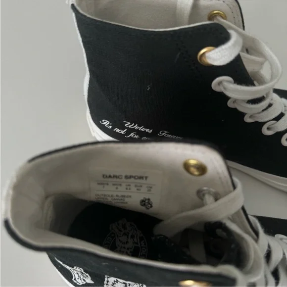 Darc Sport Black and White High-Top Sneakers - Picture 2 of 3